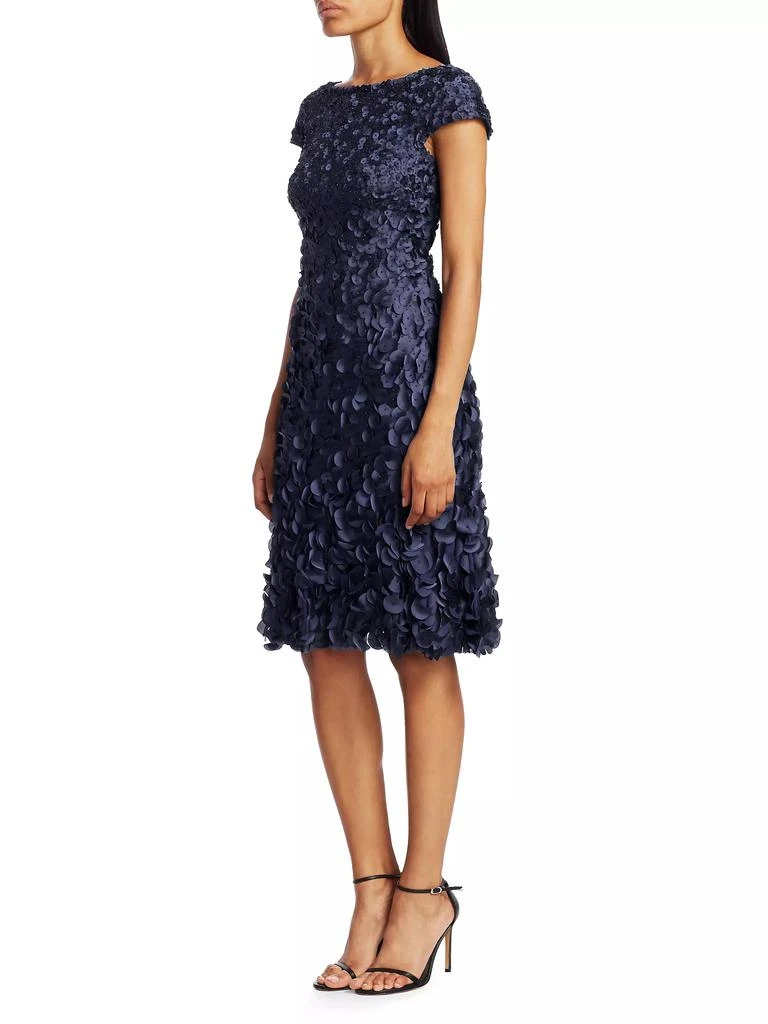 Theia Beaded Petal Appliqué Dress 2