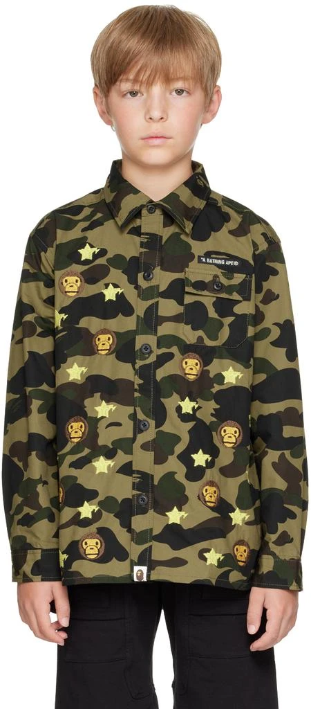Bape Kids Green 1st Camo Baby Milo STA Shirt 1