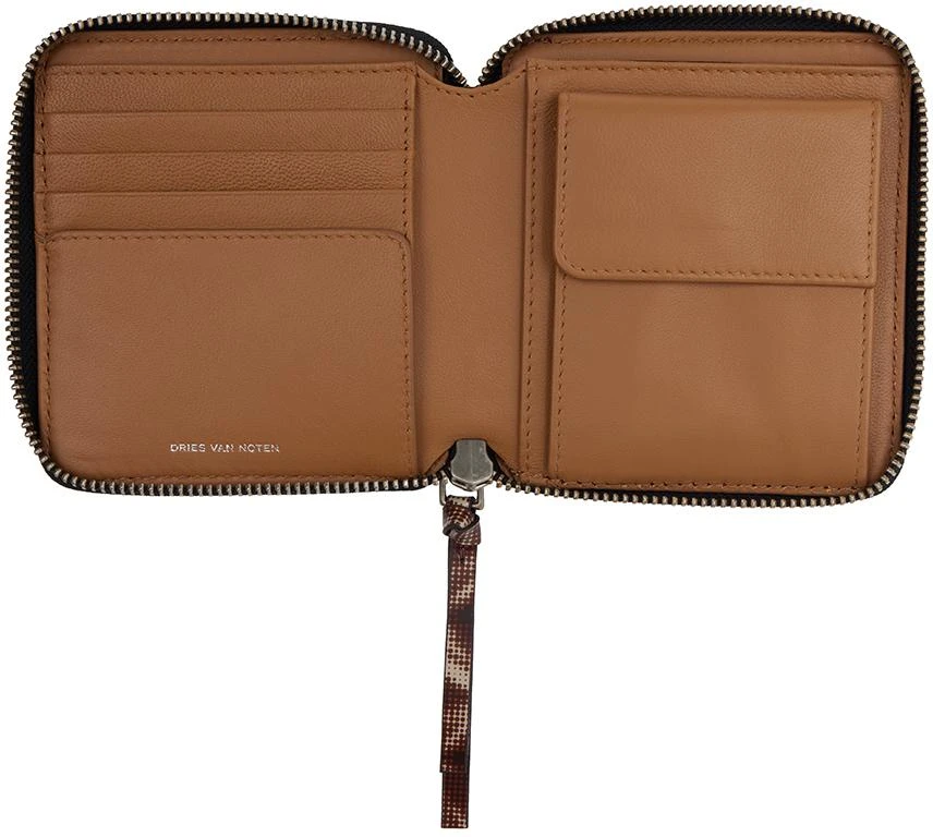 Dries Van Noten Brown & Blue Printed Wallet 3