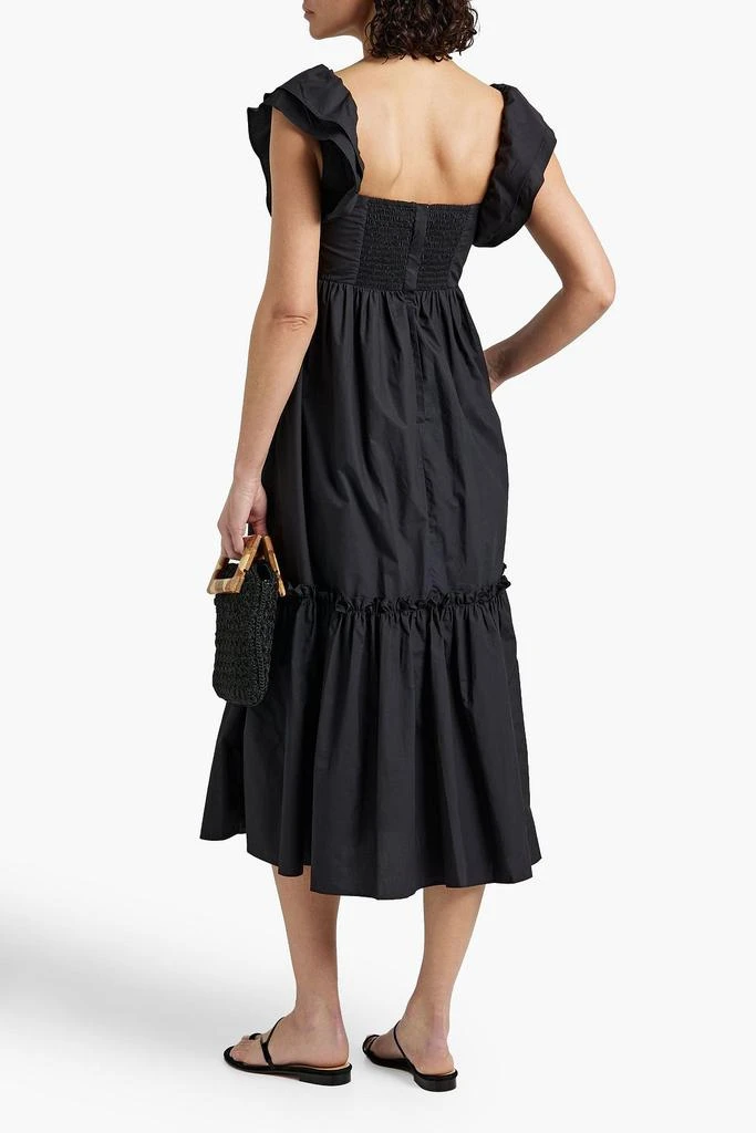 Cara Cara Darby ruffled cotton-poplin midi dress 3