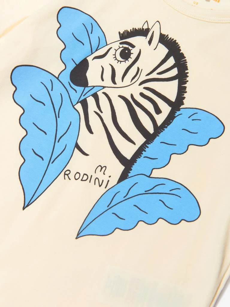 Mini Rodini Mini Rodini Girls Organic Cotton Zebra T-Shirt 3