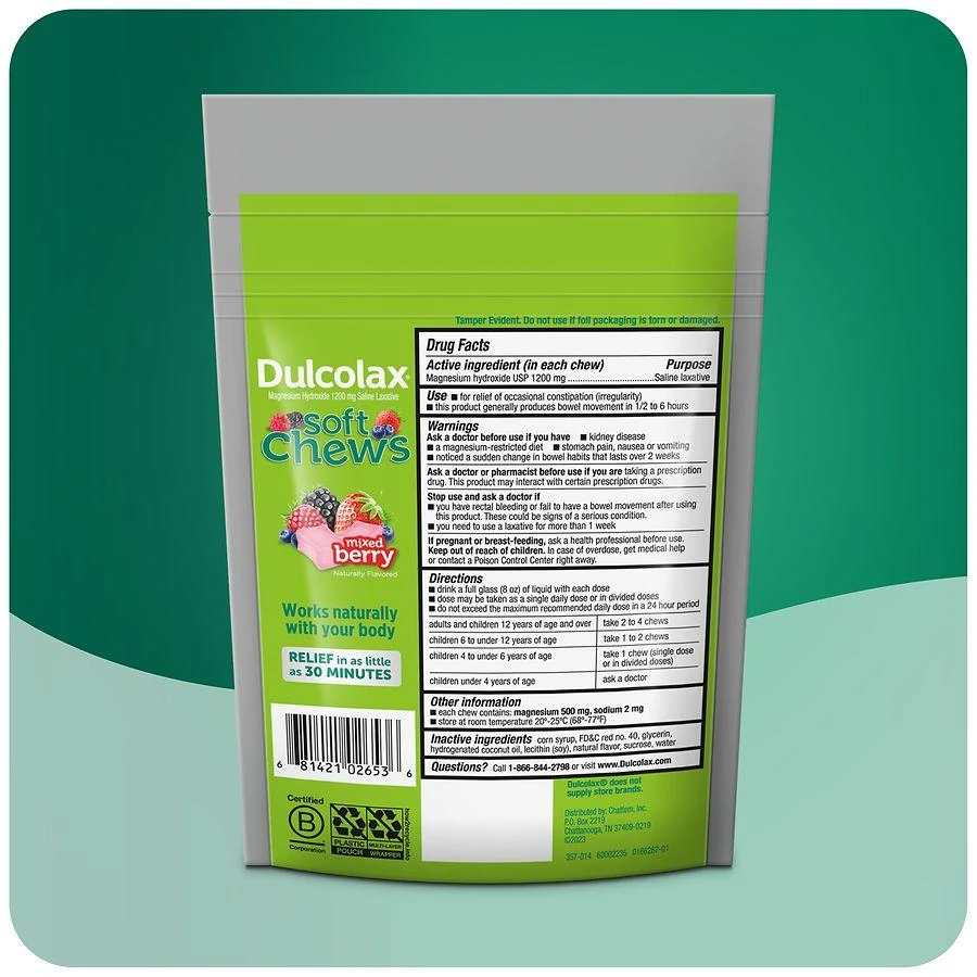 Dulcolax Saline Laxative Soft Chews Mixed Berry 3