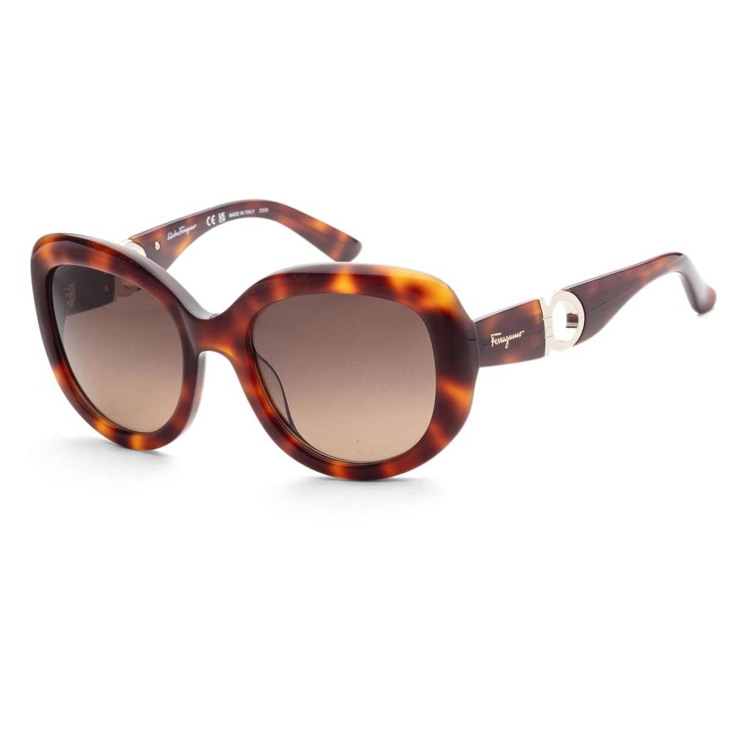 Salvatore Ferragamo Ferragamo Women's Brown Oval Sunglasses