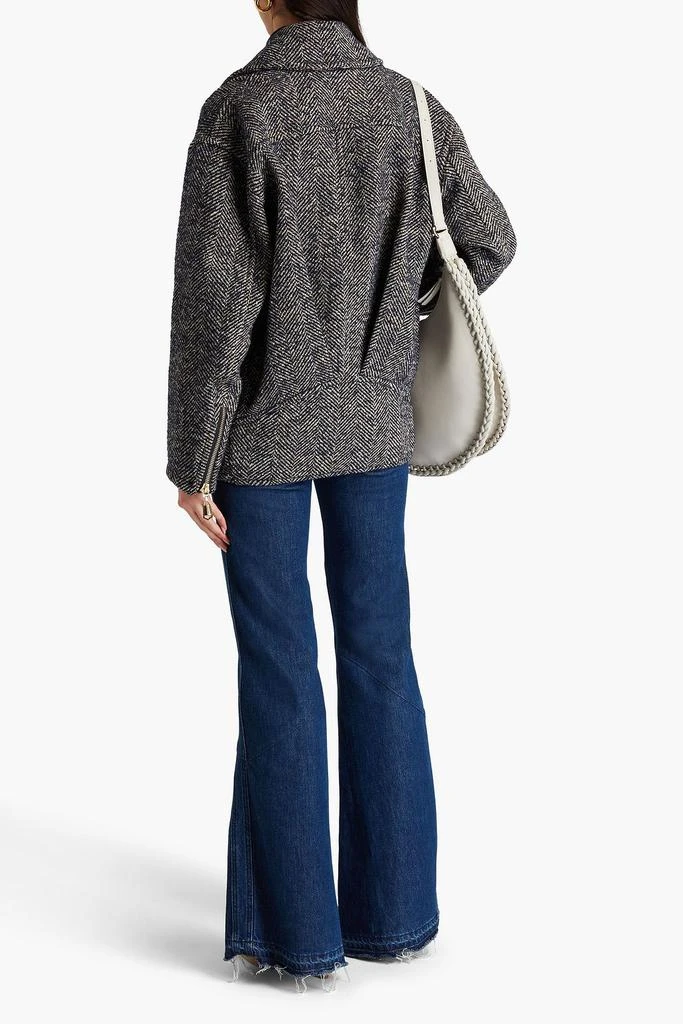 Zimmermann Double-breasted herringbone tweed coat 3