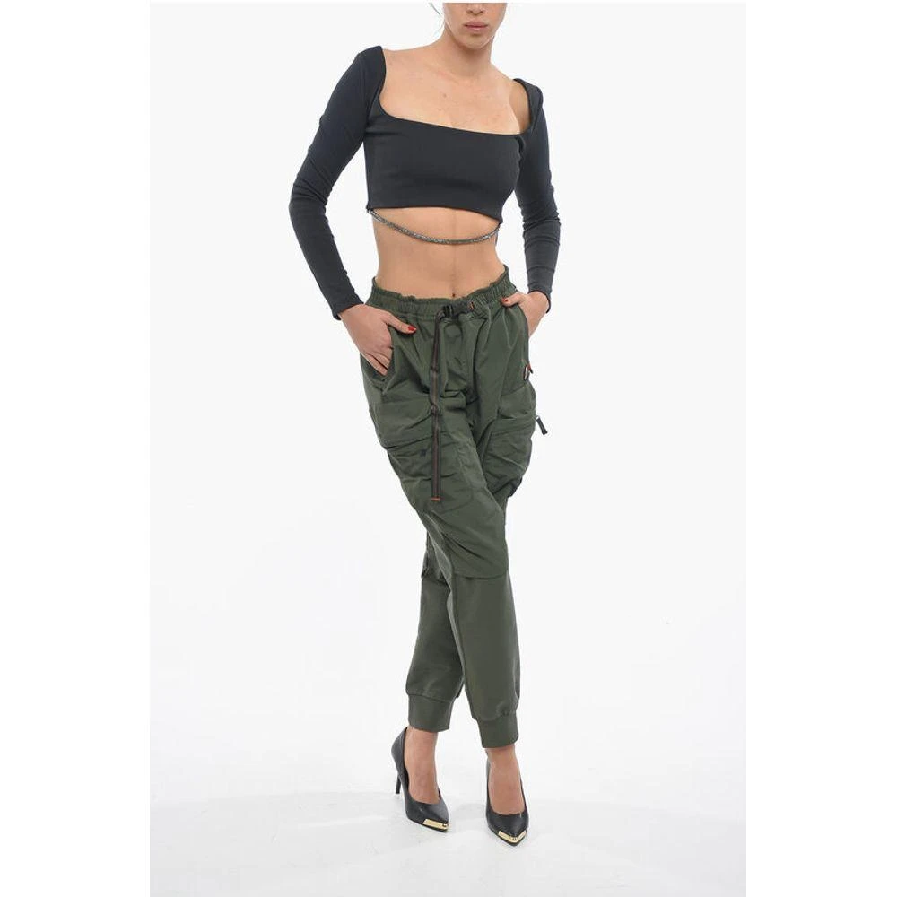 Anouki Solid Color Square Neck Crop Top with Removable Glittery Women's Str 3