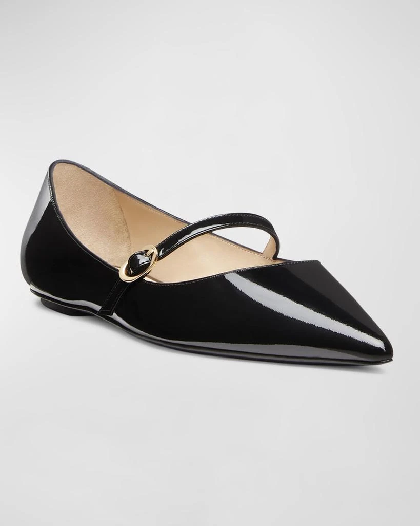 Stuart Weitzman Emilia Patent Mary Jane Ballerina Flats 2