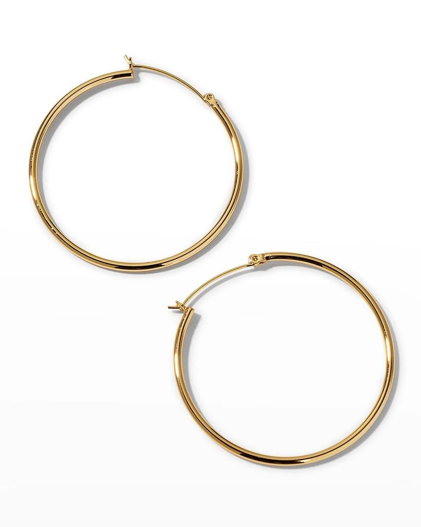 Devon Leigh Gold-Plate Hinge Back Hoop Earrings 3