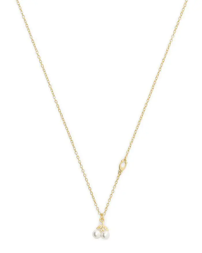 Coach Signature Pearl Cherry Pendant Necklace, 16-18"