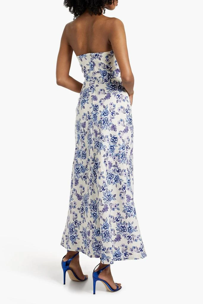 Bec & Bridge Audette strapless floral-print linen maxi dress 3
