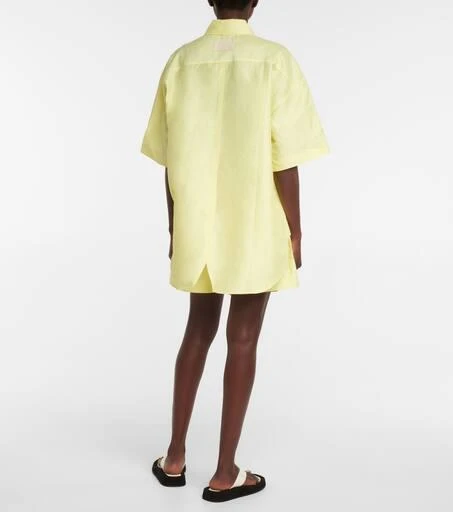Lee Mathews Sparrow linen-blend shirt 3