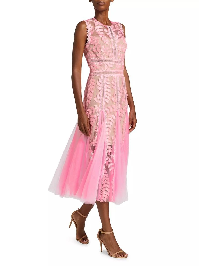 BRONX AND BANCO Saba Embroidered Tulle Midi-Dress 4