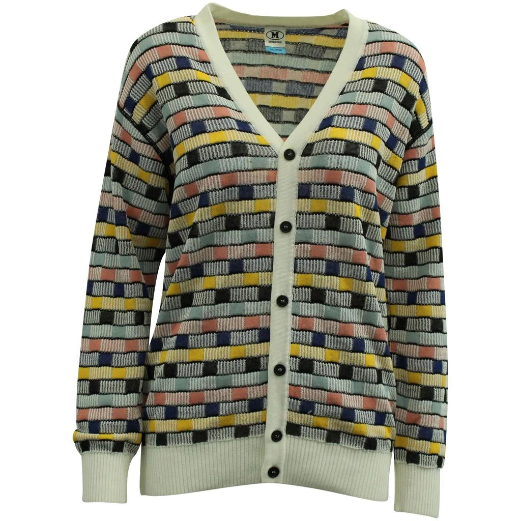 Missoni Striped Intarsia Cardigan in Multicolor Cotton 1
