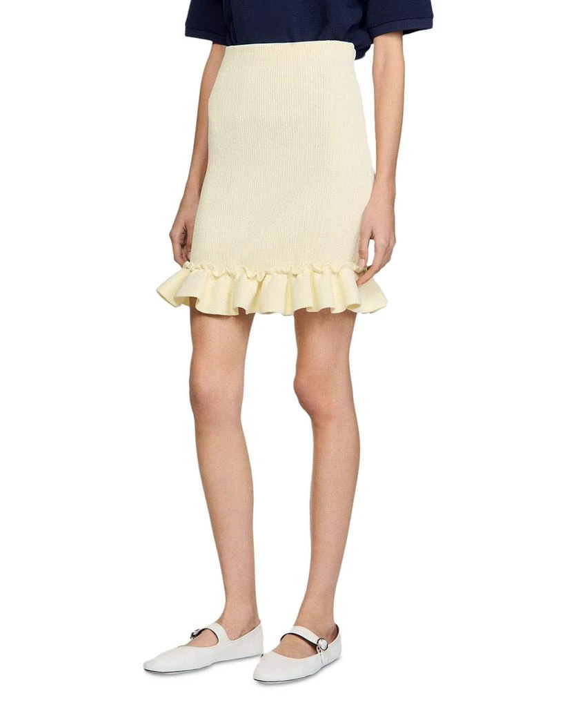 Sandro Knit Ruffle Skirt 1