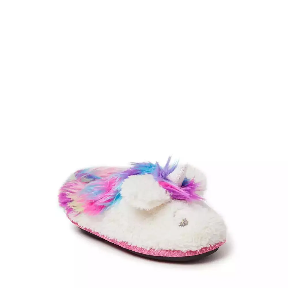 Dear Foams Kids Peyton Novelty Unicorn Fuzzy Slipper