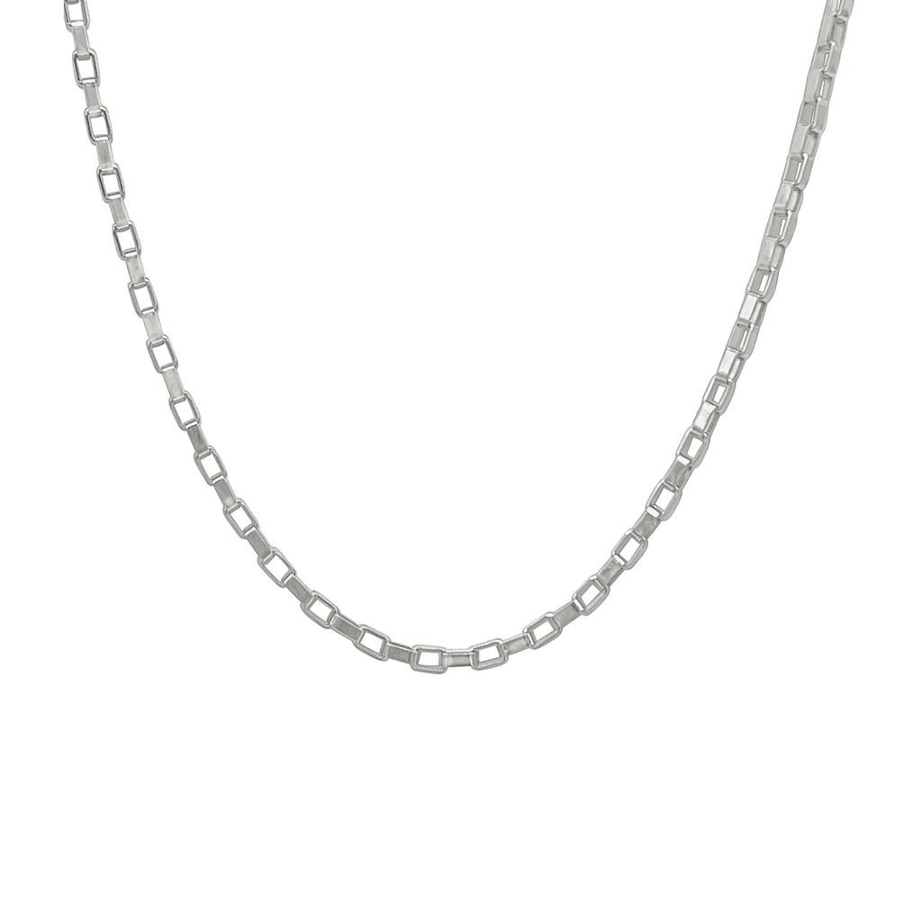 ADORNIA Tarnish Resistant Silver Plated Cable Chain Necklace