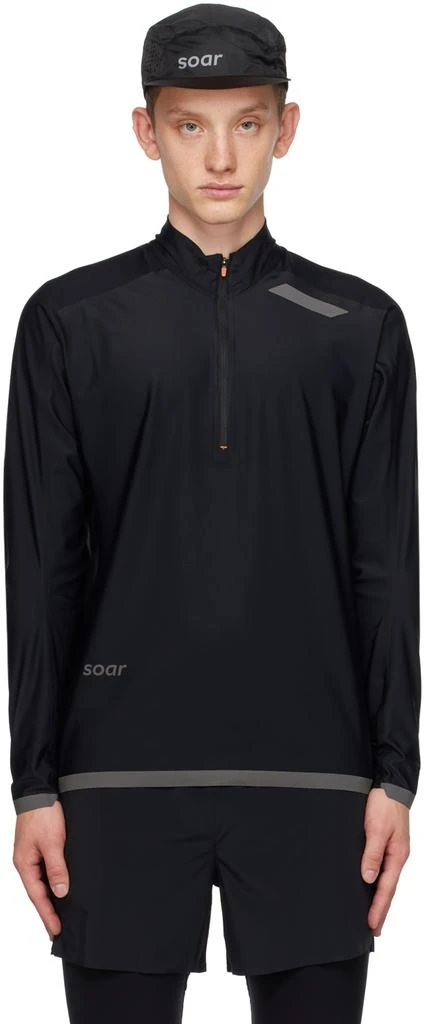 Soar Running Black Windbreaker Sweater 1