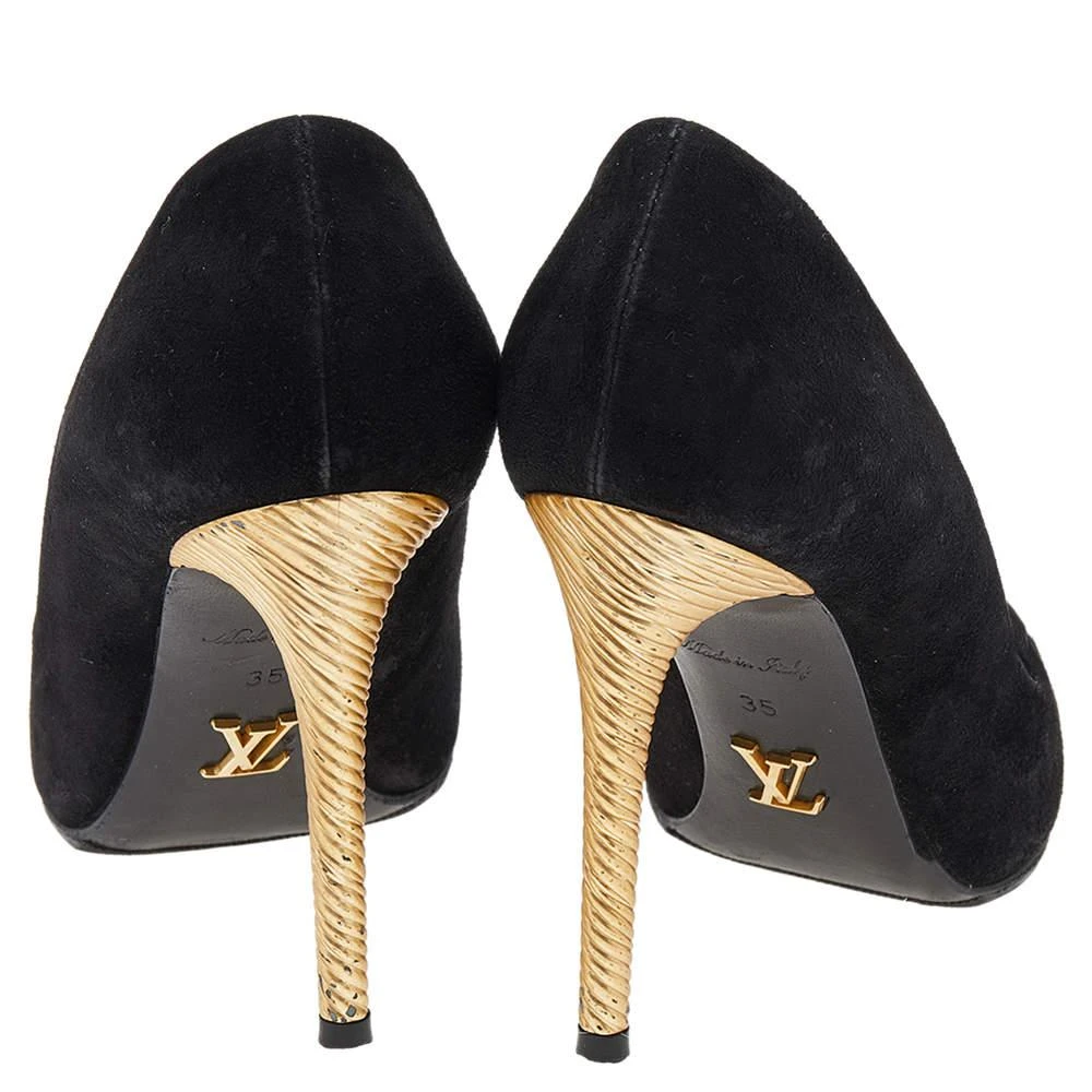 Louis Vuitton Louis Vuitton Black Suede Pointed Toe Pumps Size 35 5