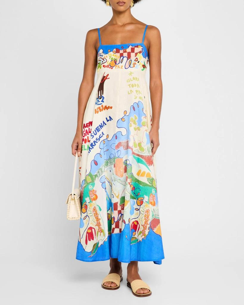 ALEMAIS Nadia Linen Maxi Dress 2