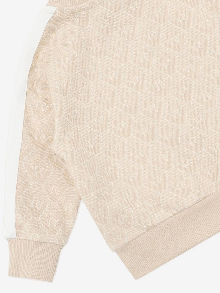 Emporio Armani Baby Boys Logo Zip Up Top in Beige 4