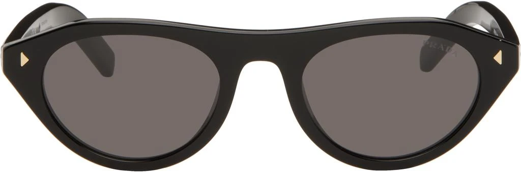 Prada Black Iconic Metal Plaque Sunglasses 1