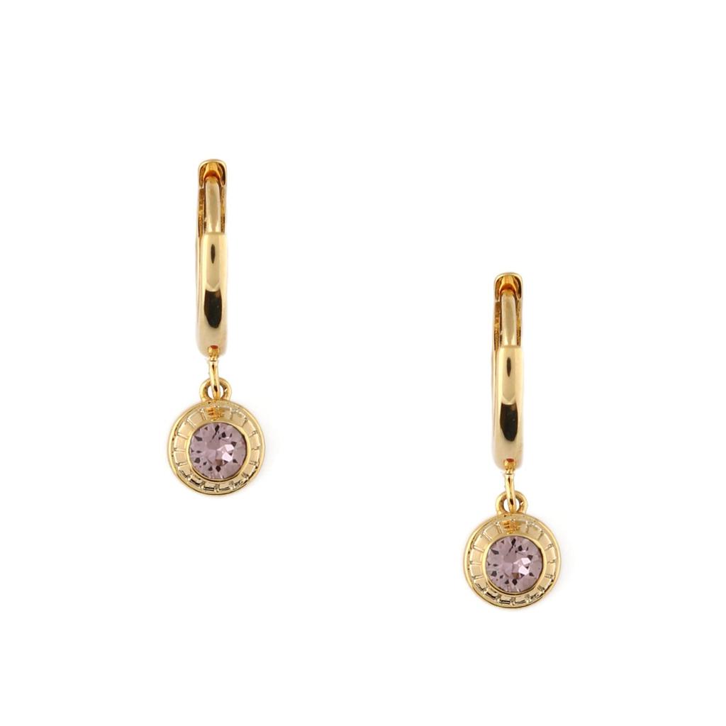 Orelia London June Birthstone Huggie Hoop Earrings Made With Swarovski Crystals