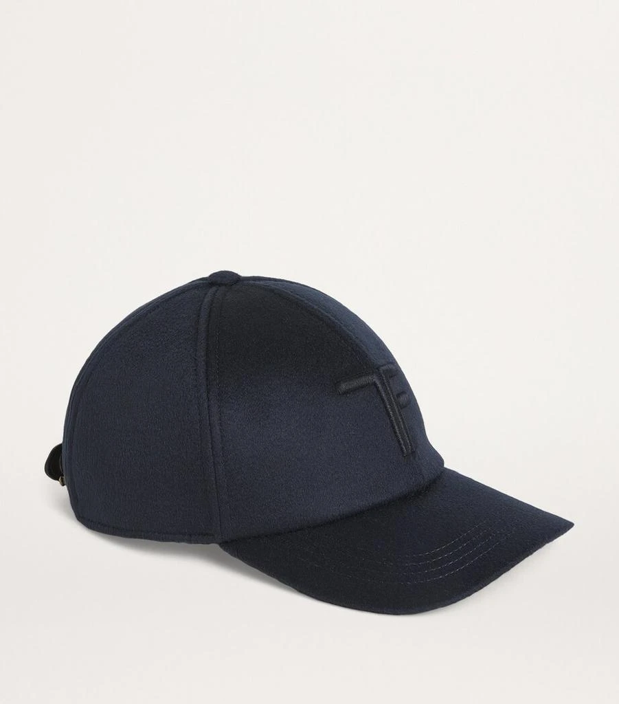 Tom Ford Cashmere Embroidered Baseball Cap 2
