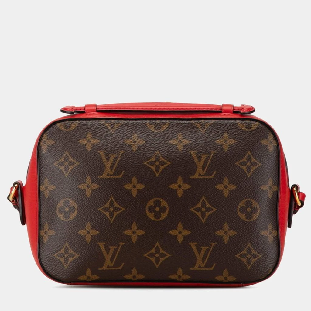Louis Vuitton Louis Vuitton Red/Brown Monogram Canvas with Leather Saintonge Shoulder Bags 4