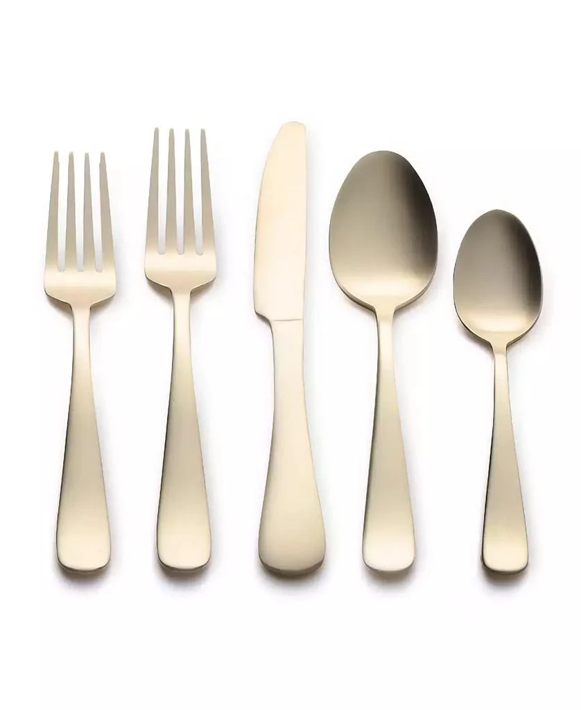 Kitchinox Alton Bay Gold Satin 20-Pc. Flatware Set, Service for 4 1