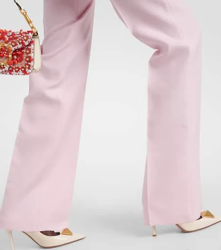 Valentino Wool and silk wide-leg pants 5