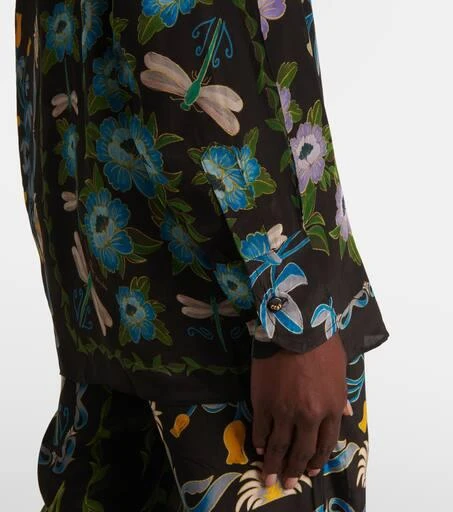 Farm Rio Winter Garden pajama shirt 5