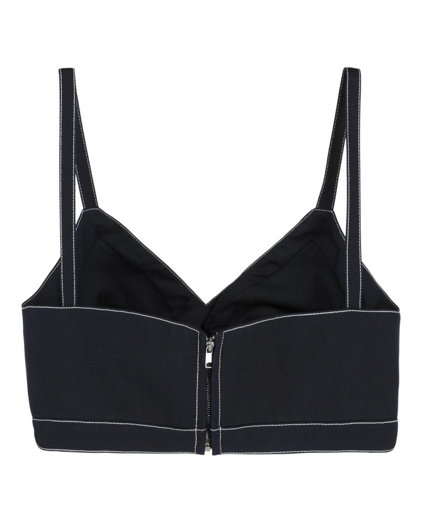 Alexander McQueen Cotton Gabardine Bra Top