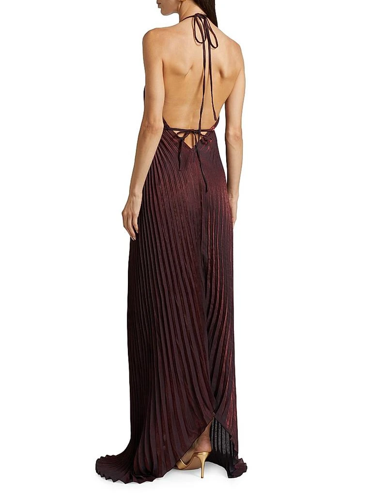 Shop La Fete Boheme Shimmer Pleated Halterneck Gown on Sale at BeyondStyle   Get 63% Off La Fete Boheme Shimmer Pleated Halterneck Gown with  Limited-Time Flash Deals, Exclusive Discounts, and Special Offers.