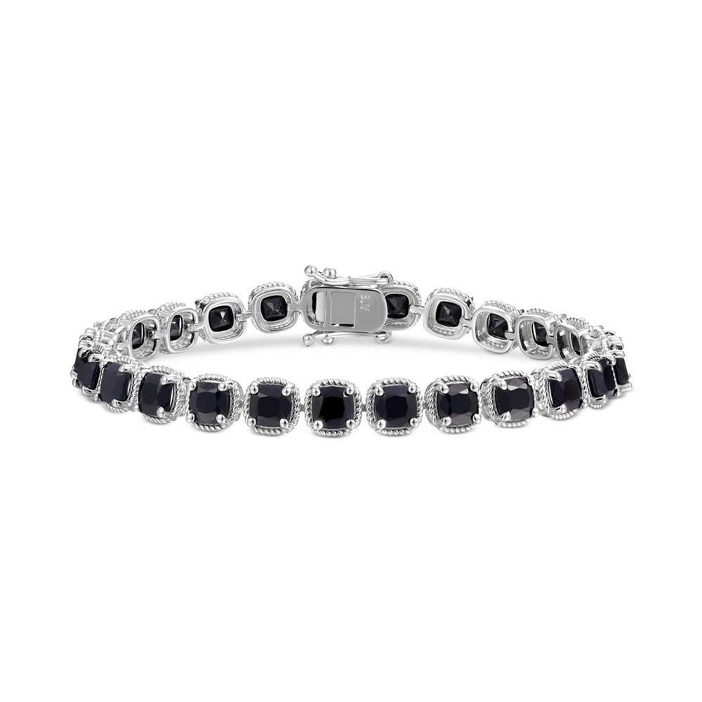 Macy's Truffle Sapphire Cushion-Cut Flex Bracelet (15 ct. t.w.) in Sterling Silver