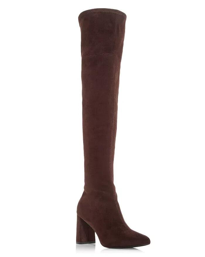 Jeffrey Campbell Parisah Boots Women 7.5 Brown Pointed Toe Over The Knee ZPO3436