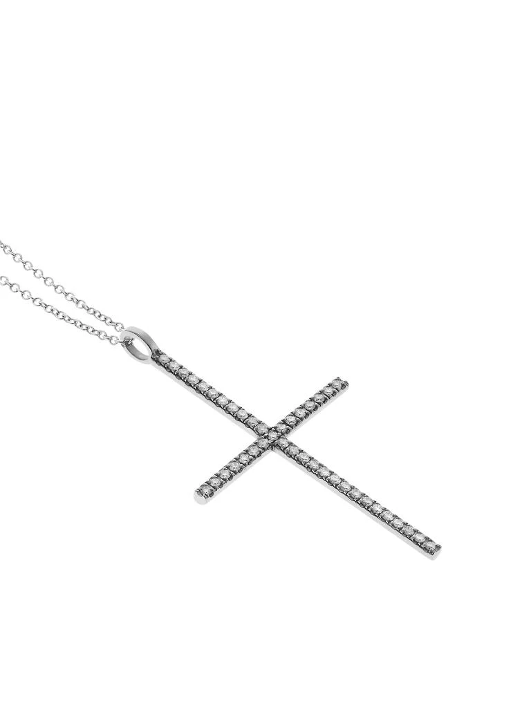 Ileana Makri Classic 18K White Gold & Diamond Cross Pendant Necklace 5