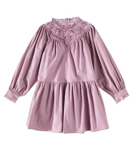 Petite Amalie Appliqué cotton poplin dress 1