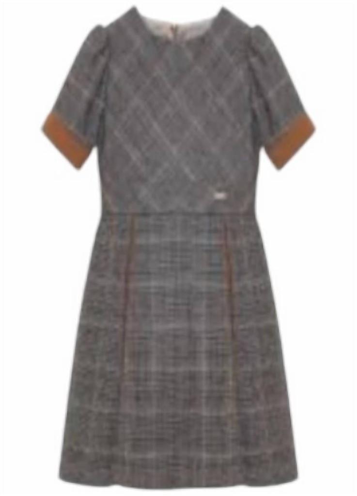 Patachou Girls Woven Dress In Grey
