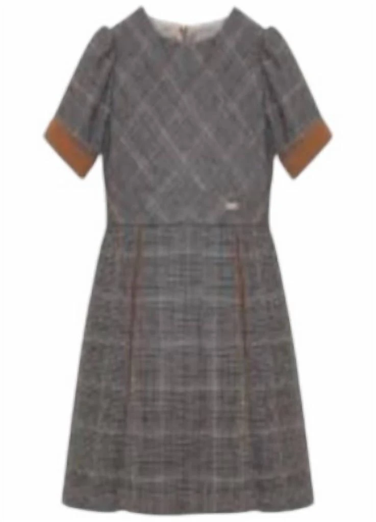 Patachou Girls Woven Dress In Grey 1