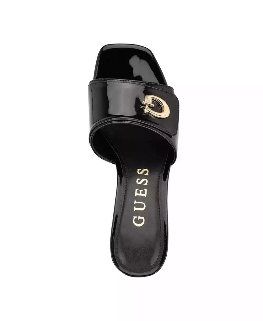 GUESS Women's Gallai Block Heel Slip-On Sandals 4