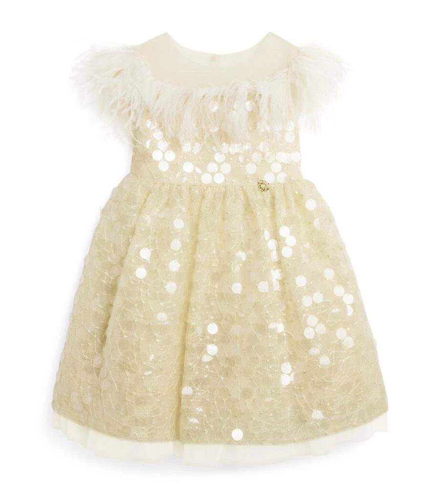 ELIE SAAB JUNIOR Sequinned Feather Trim Dress (4-16 Years) 1