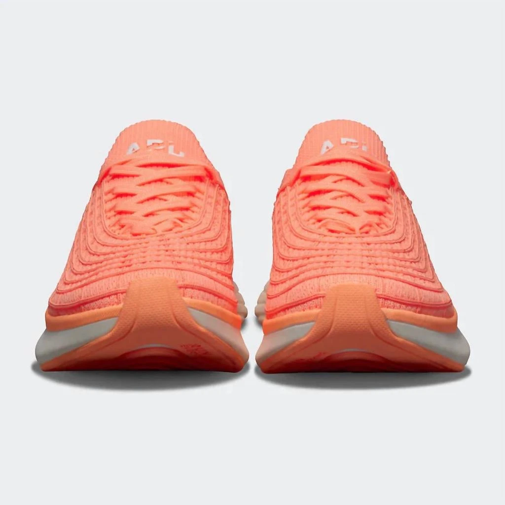 APL Women's Techloom Zipline Sneaker In Neon Peach/white 3