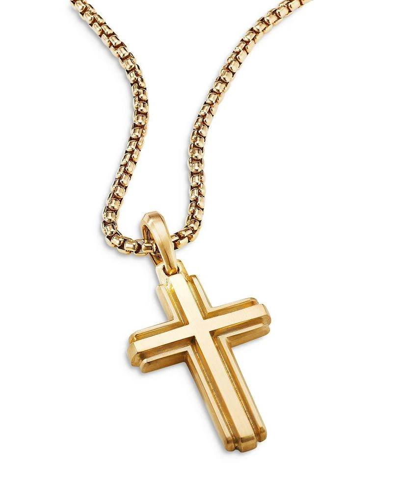 David Yurman Men's Deco Cross Pendant in 18K Yellow Gold, 34mm 3