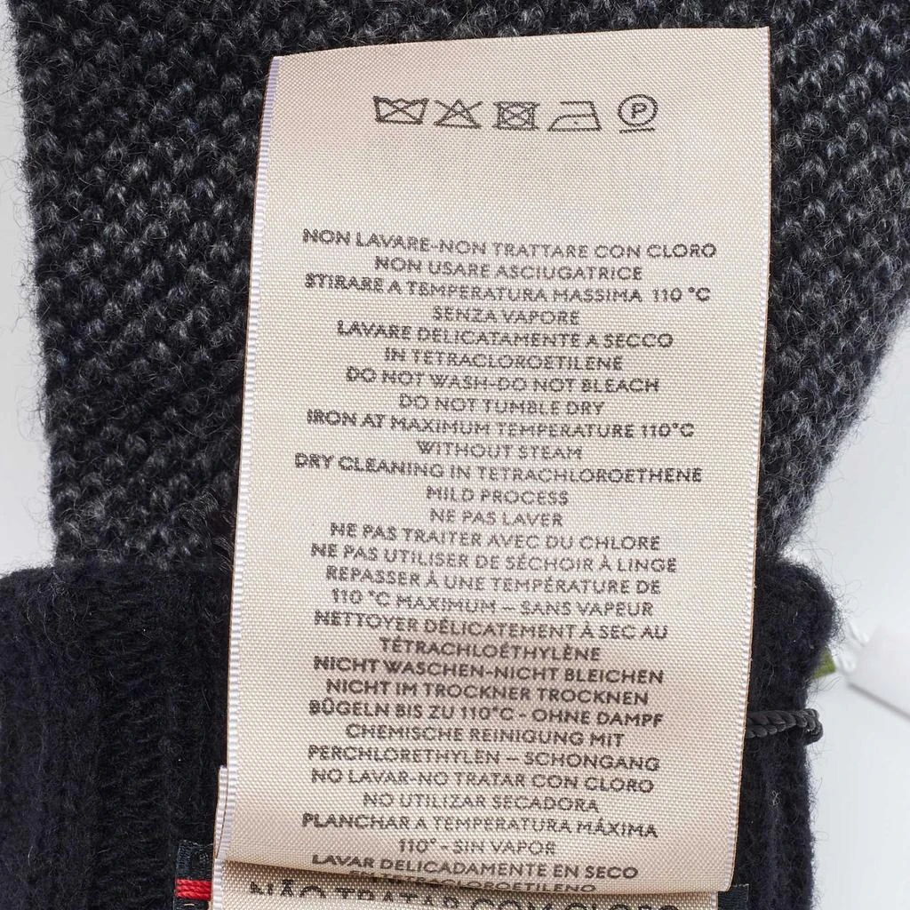 Gucci Gucci Black GG Cashmere Knit Fingerless Gloves S 7