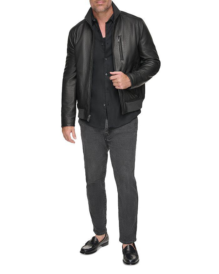 Andrew Marc Lindley Leather Bomber Jacket