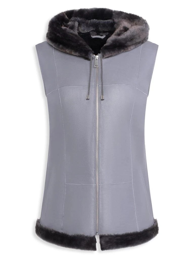 WOLFIE FURS Made For Generationsâ„¢ Shearling Hooded Vest 3