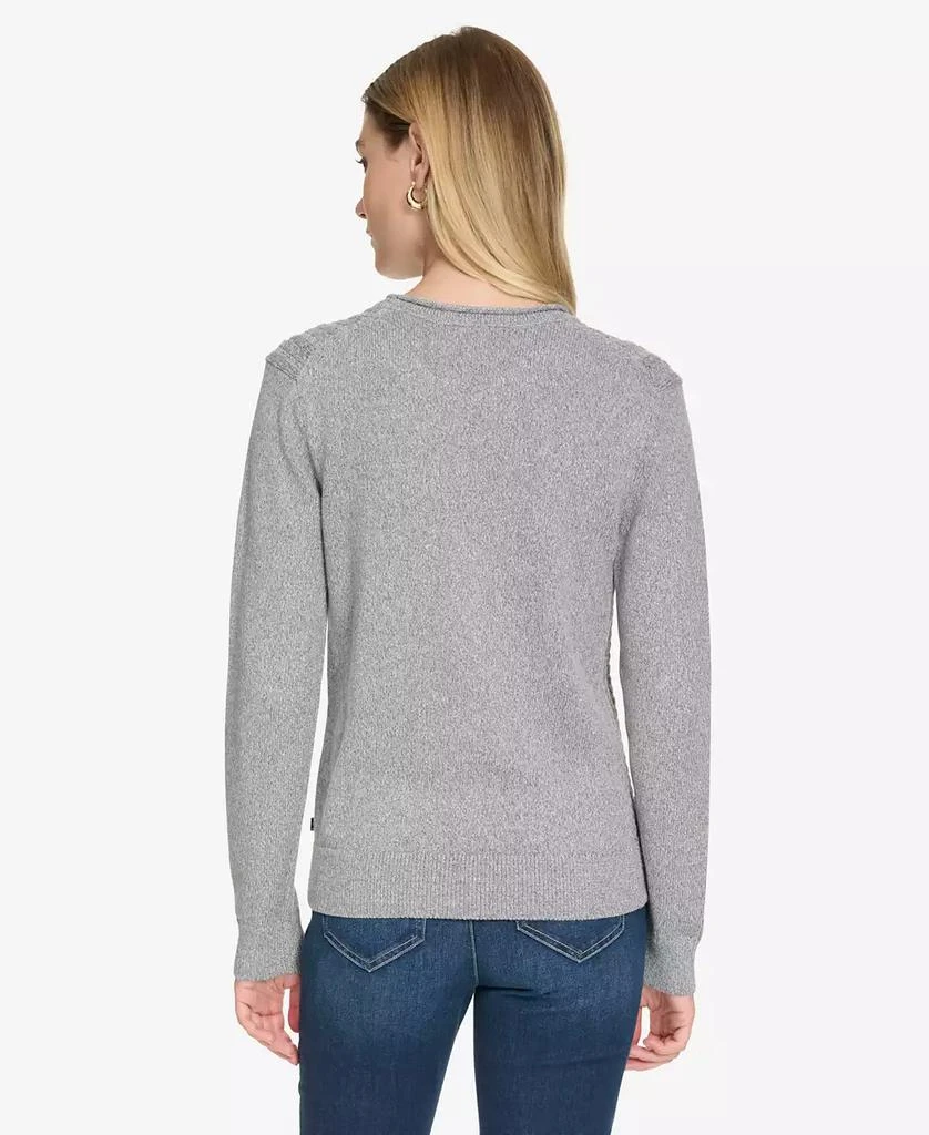 Nautica Jeans Women's Roll Neck Stacked Cable Sweater 2