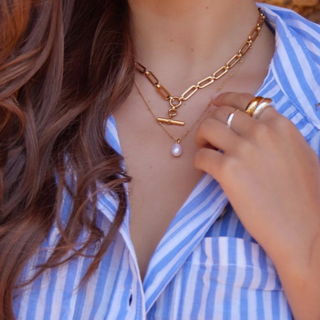 Orelia LUXE LUXE Rope Pearl Drop Necklace 6