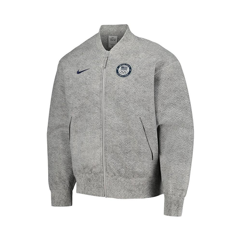 Nike Men's Gray Team USA 2024 Summer Olympics Media Day Look Full-Zip Jacket