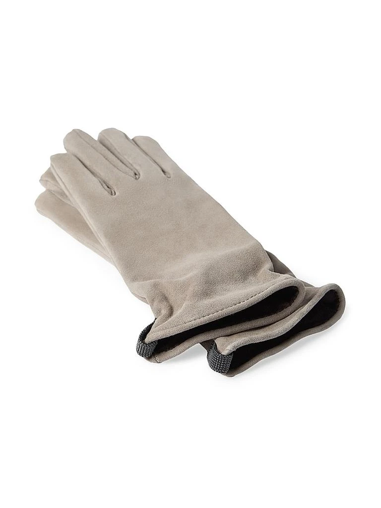 Brunello Cucinelli Suede Gloves with Monili 3