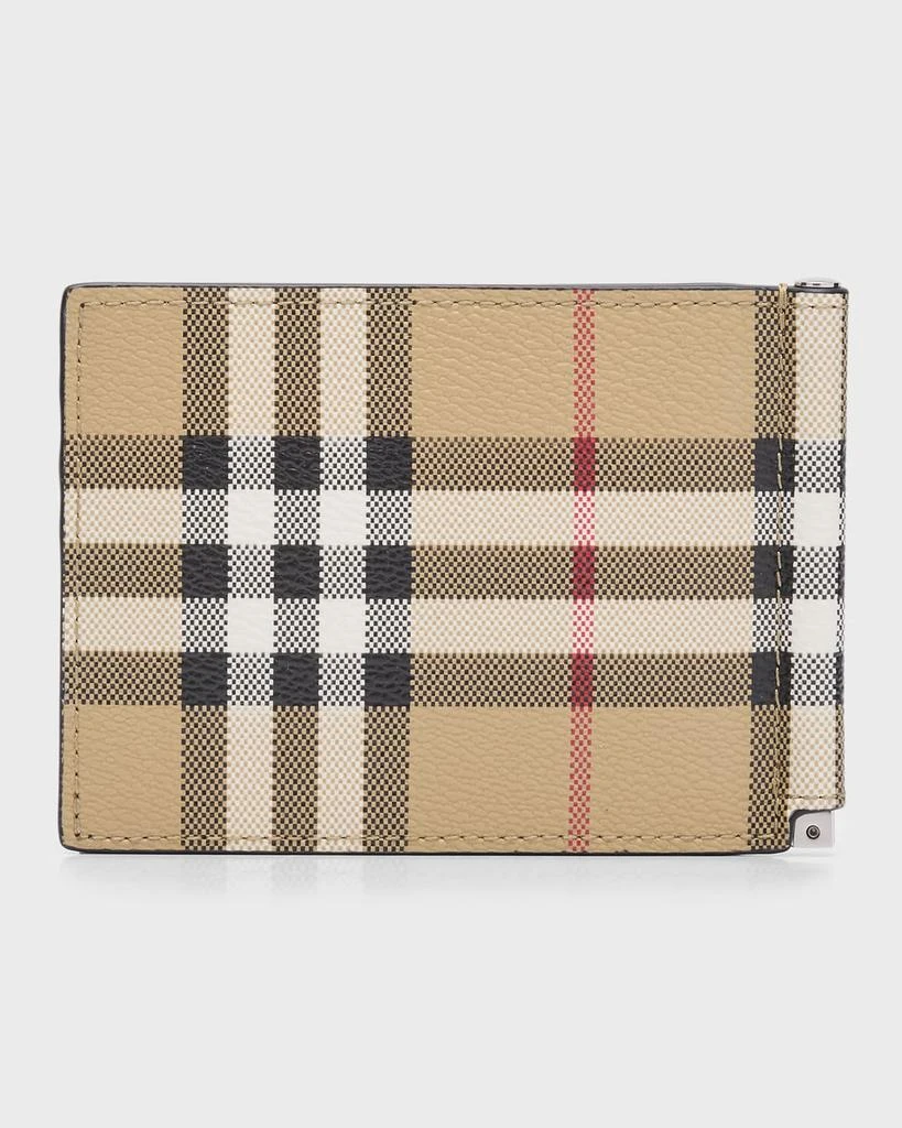 Burberry Men's Vintage Check Money Clip Card Case 4